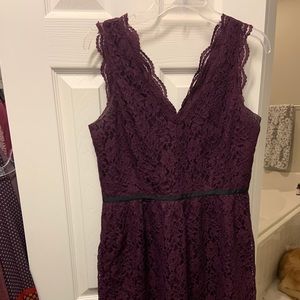 Lace burgundy dress from Loft